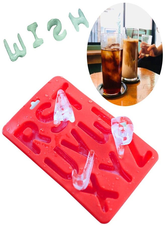 FineGood 4 Pcs Silicone Numbers Alphabets Trays Molds, FineGood 26 letters & Numbers Candy Mould Biscuit Chocolate DIY Baking Pans Ice Cube Making Trays -green, brown, red, blue - Image 5