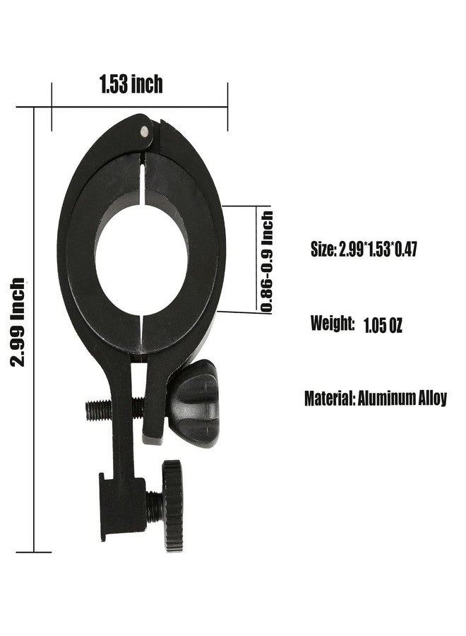 Suruid Bike Light Mount, 2 Pack Aluminum Alloy Bike Light Holder, Bike Light Mounting Bracket, Adjustable Size, Suitable for Installation Bike Bracket Diameter 21mm-23mm - Image 2