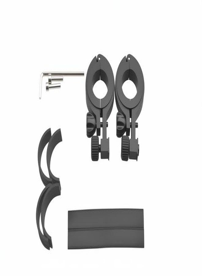 Suruid Bike Light Mount, 2 Pack Aluminum Alloy Bike Light Holder, Bike Light Mounting Bracket, Adjustable Size, Suitable for Installation Bike Bracket Diameter 21mm-23mm - Image 1