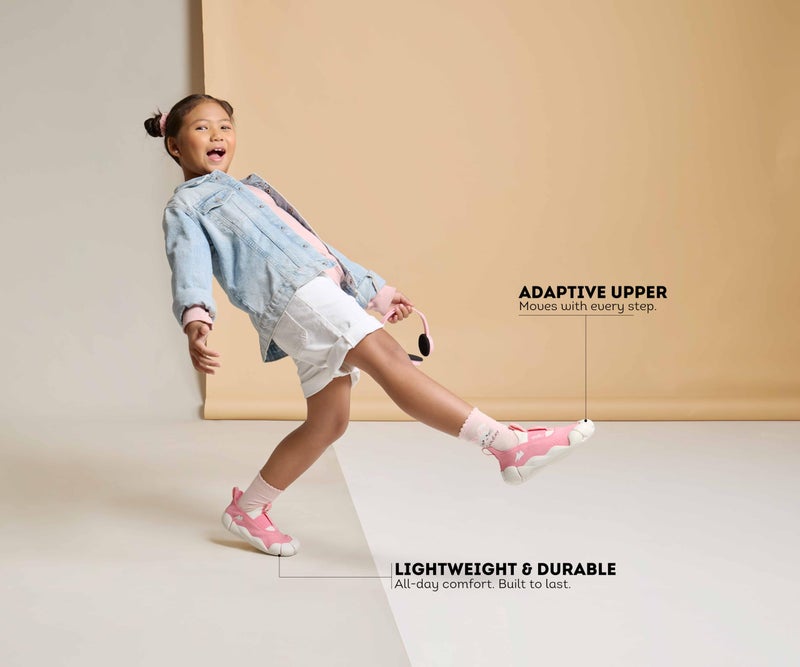 ARETTO Leaps, Kids Everyday Wear Shoes, Size S3 | EU 26, 27, 28 | Age 3-4 Years | Candy Floss - Image 3