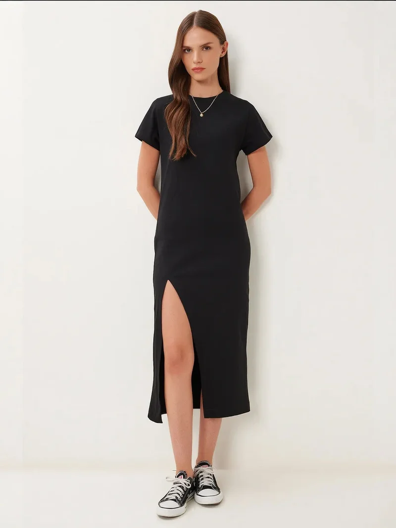 السعادة في إسطنبول ISTANBUL Slim Fit Midi Dress with Side Slit
