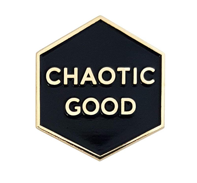 Pinsanity Chaotic Good Enamel Lapel Pin - Image 1