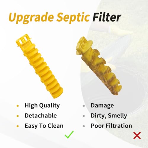 Dfnidy Septic Tank Filter for 4 Inch Pipe, Residential Sewer Effluent Filter Cartridge, Replacement Under-Sink Water Filters Leach Field Pipe Part - Image 4