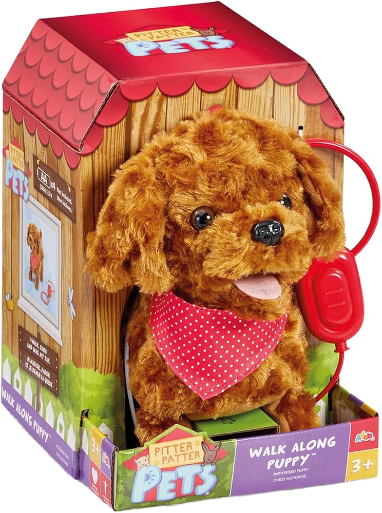 أددو كلب إلكتروني للتدريب من نوع Pitter Patter Pets من سلسلة Cockapoo، بفرو ناعم وتعابير وجه متحركة، مناسب للأطفال من عمر 3 سنوات فما فوق - Image 1