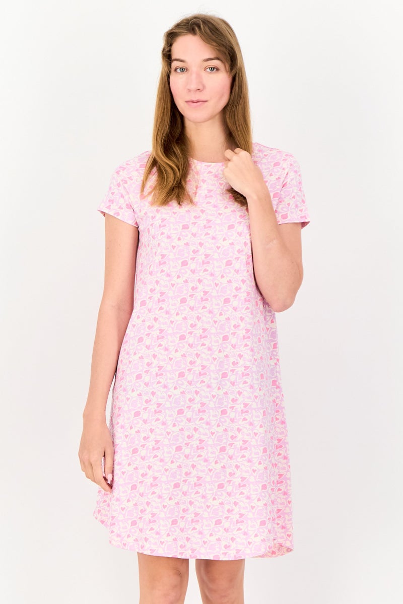 zivame Women Allover Print Sleeping Dress, Multicolor - Image 1