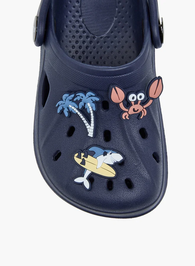 Aqua Boys Accent Detail Clogs with Backstrap