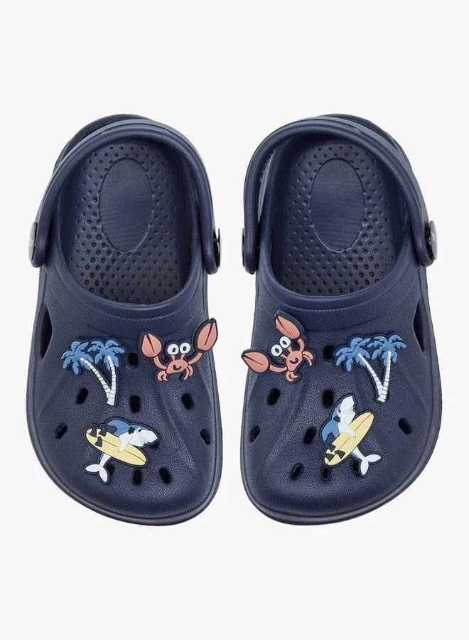 Aqua Boys Accent Detail Clogs with Backstrap