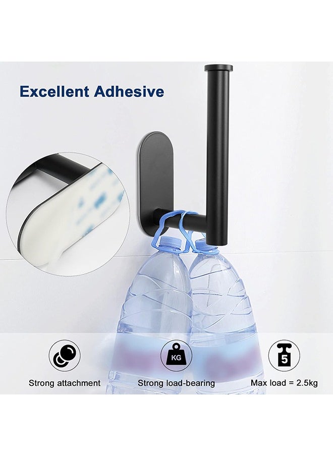 Generic - Toilet Paper Holder, Self Adhesive Toilet Paper Holder,304 Stainless Steel Wall Mounted Toilet Paper Holder,for Bathroom, Kitchen, Washroom,No punching required( Black) - Image 1