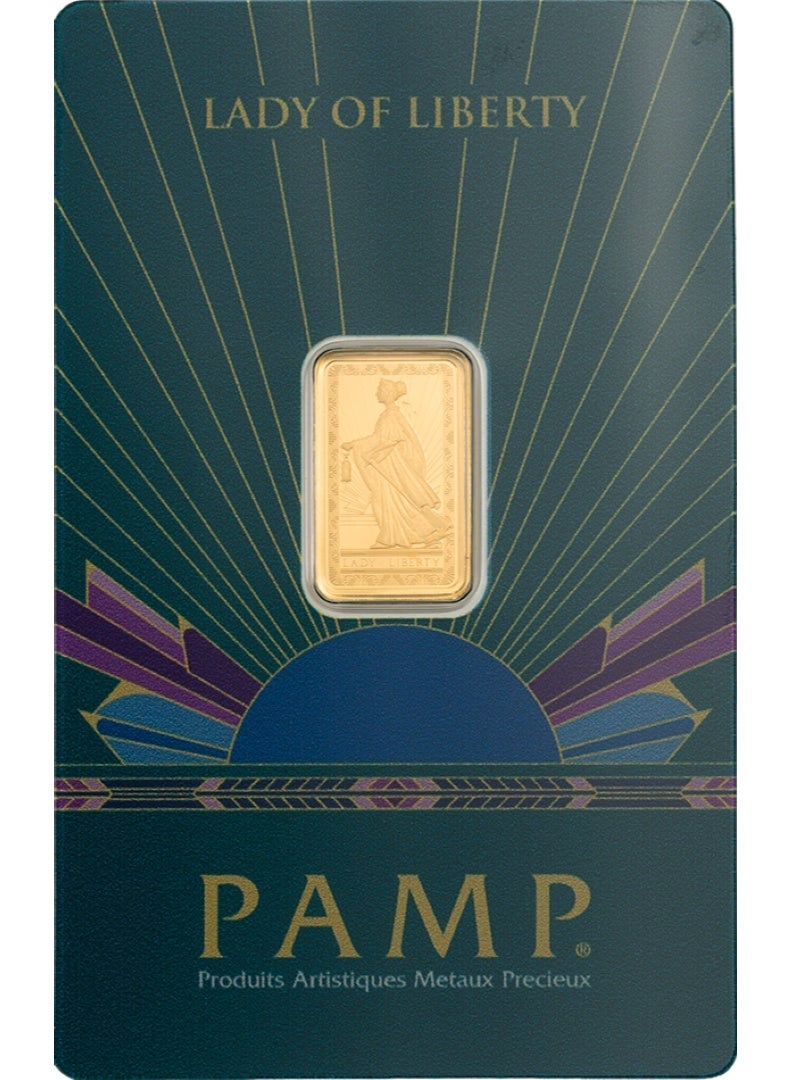 بامب بار ذهب PAMP Suisse سيدة الحرية 2.5 جرام ذهب نقي 999.9 - Image 1