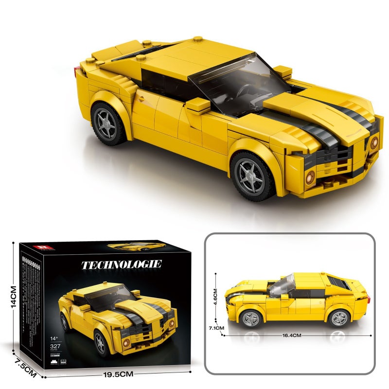 Small building blocks, eight-piece car, sports car, racing car model, educational assembly toy for boys, exclusive cross-border  supply.