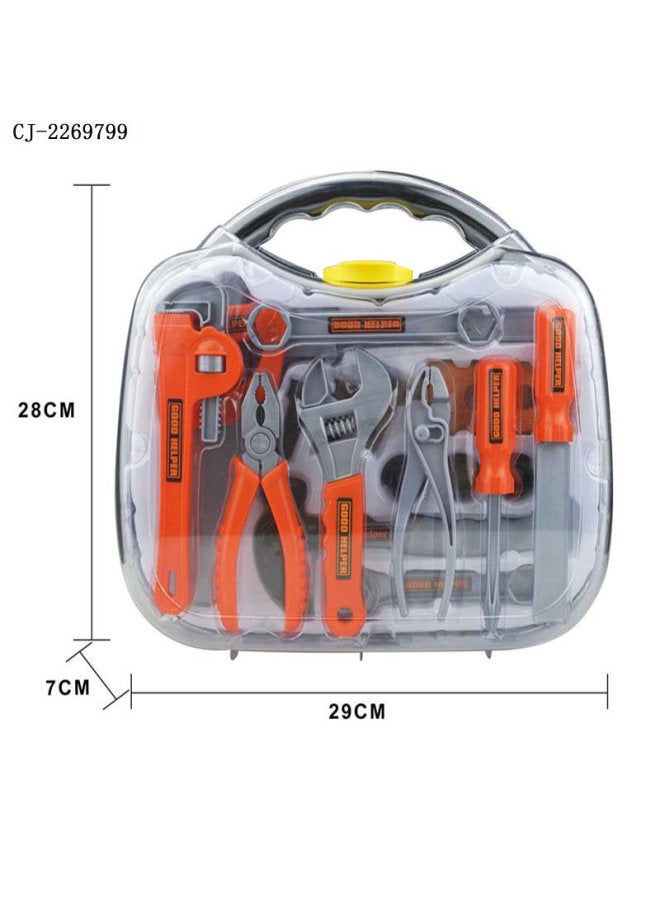 Play House Educational Toy Boy Repair Tool Children's Tool DIY Simulation Tool Portable Box Set-Color:CJ-2269801 - Image 5