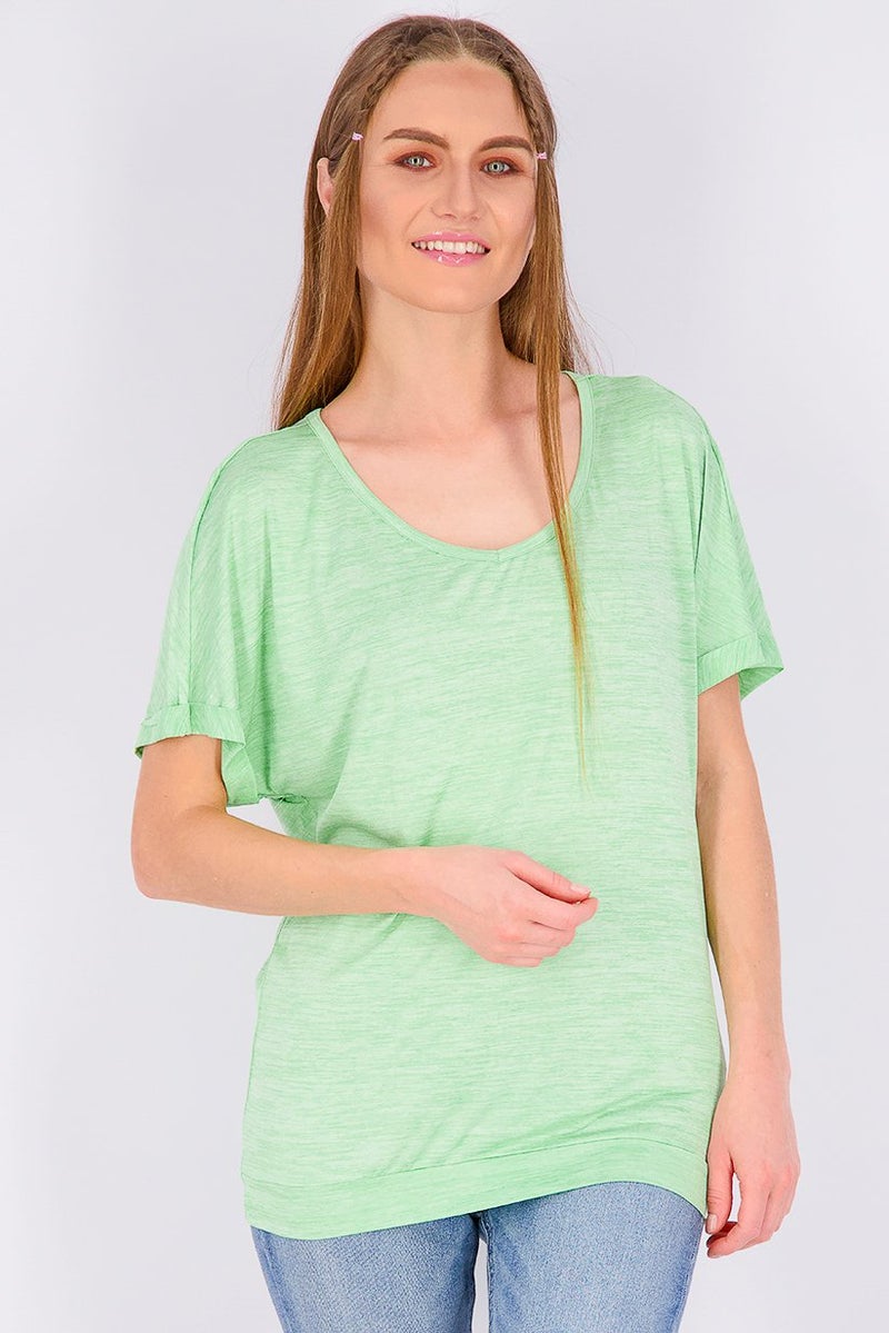 Tchibo Women Sportswear Fit Functional Short Sleeve T-shirt, Green - Image 1