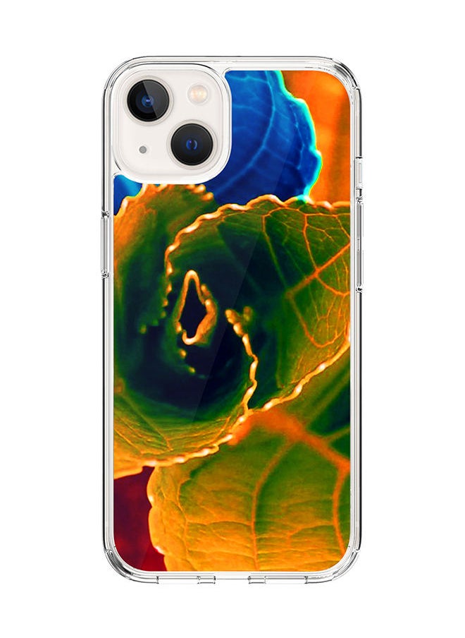 Stylizedd - Classic Clear Case for Apple iPhone 14 Hybrid Soft Case Flexible Edges Anti Drop TPU PC Gel Thin Transparent Cover [ Designed for Apple iPhone 14 ] - Bloomin Autumn Leaves Full Print - Image 1