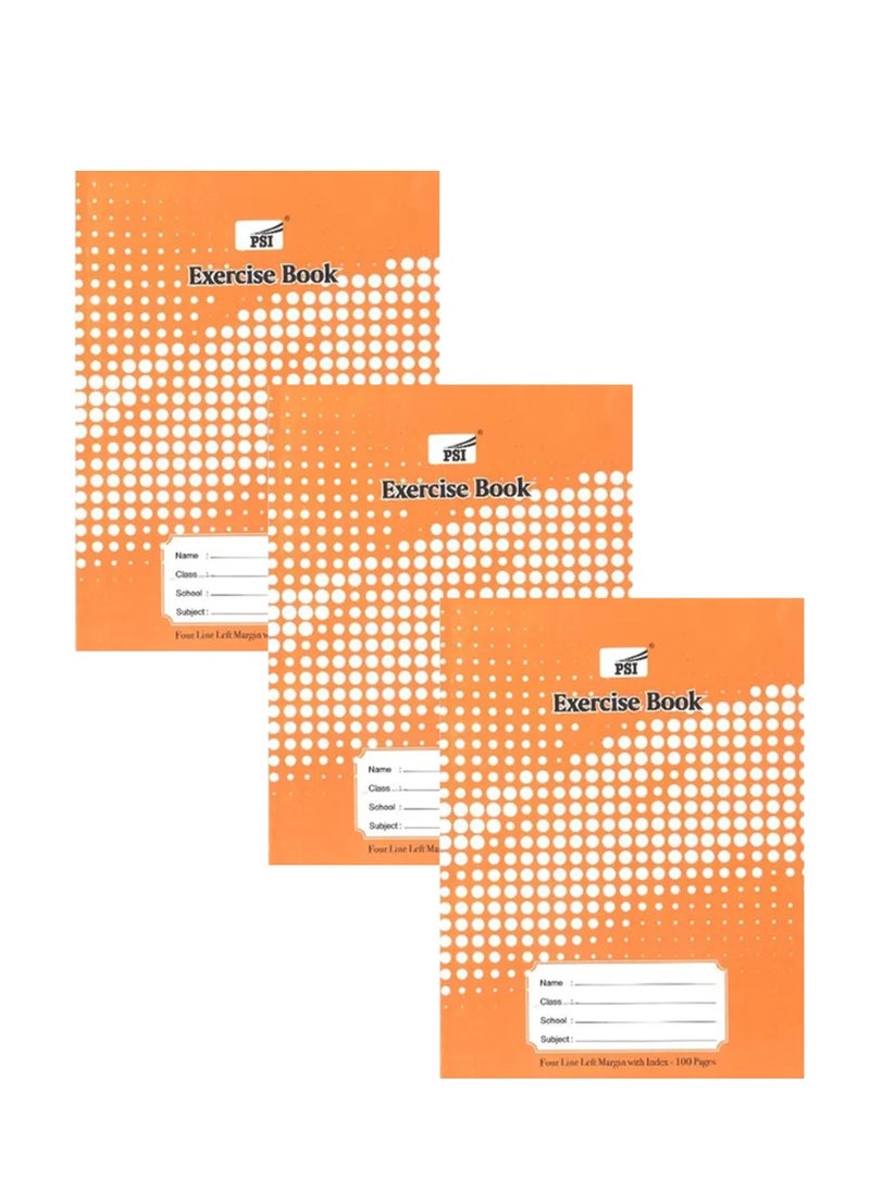 Psi - 3-Piece Exercise Note Book Four Lined 100 Pages - Image 1