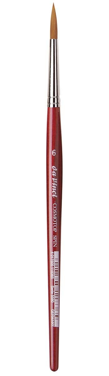 Da Vinci 5580 Series Water Colour Brush 6 Wood Red Size 6