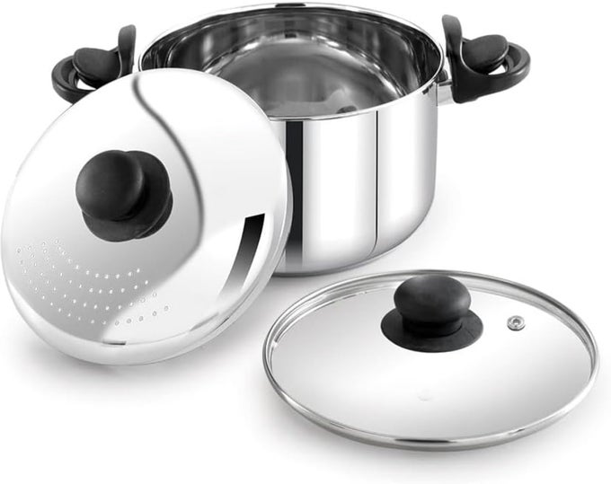 STAINLESS STEEL STRAINERLIFT LOCK HANDLE PASTARICE 2 YEARS WARRANTY INDUCTION BOTTOM COOKWARE SET