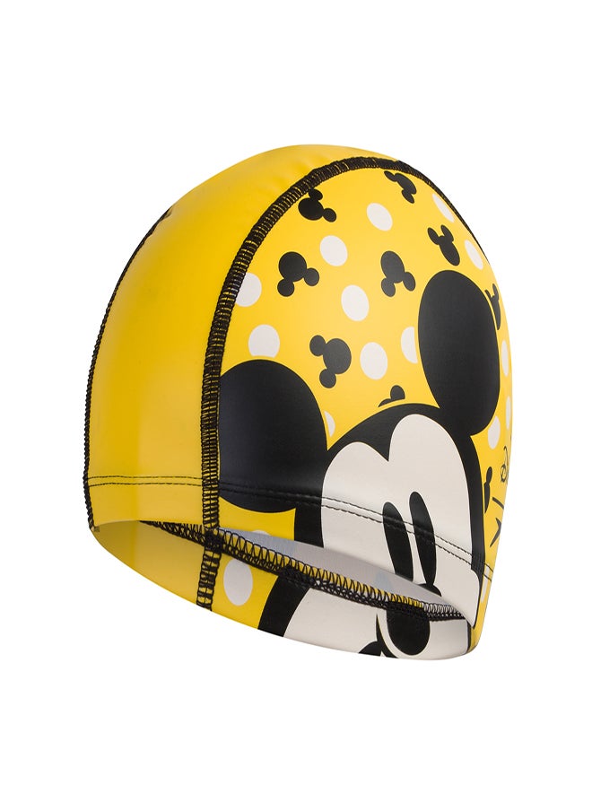 speedo Kids' X Disney Mickey Print Pace Swimming Cap Yellow  - Image 1