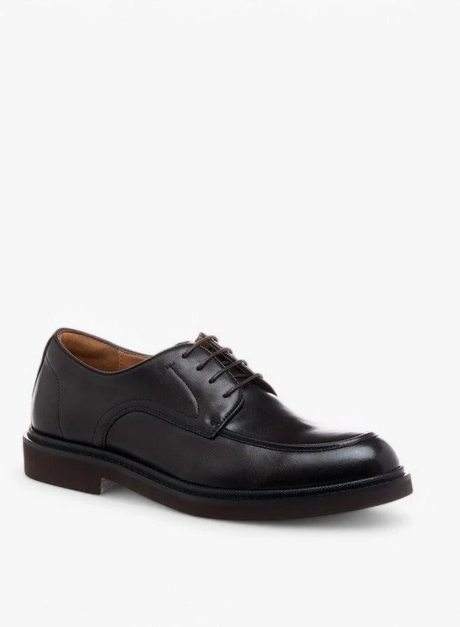 DUCHINI Men's Solid Lace-Up Derby Shoes