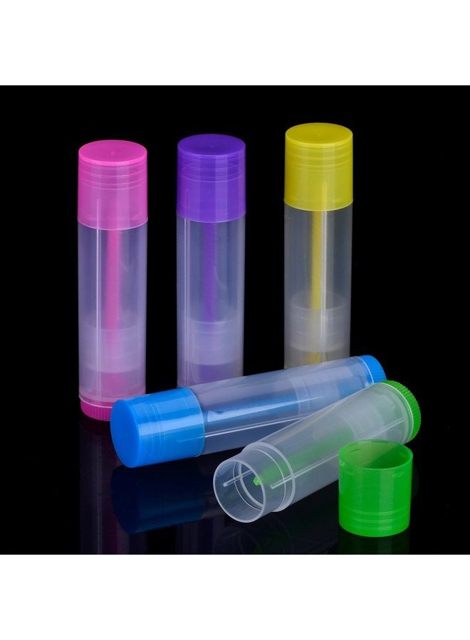 eBoot 50 Pieces Lip Balm Empty Container Clear Tubes with Twist Bottom and Top Cap, 3/16 Oz (5.5 ml) (Multicolor) - Image 5