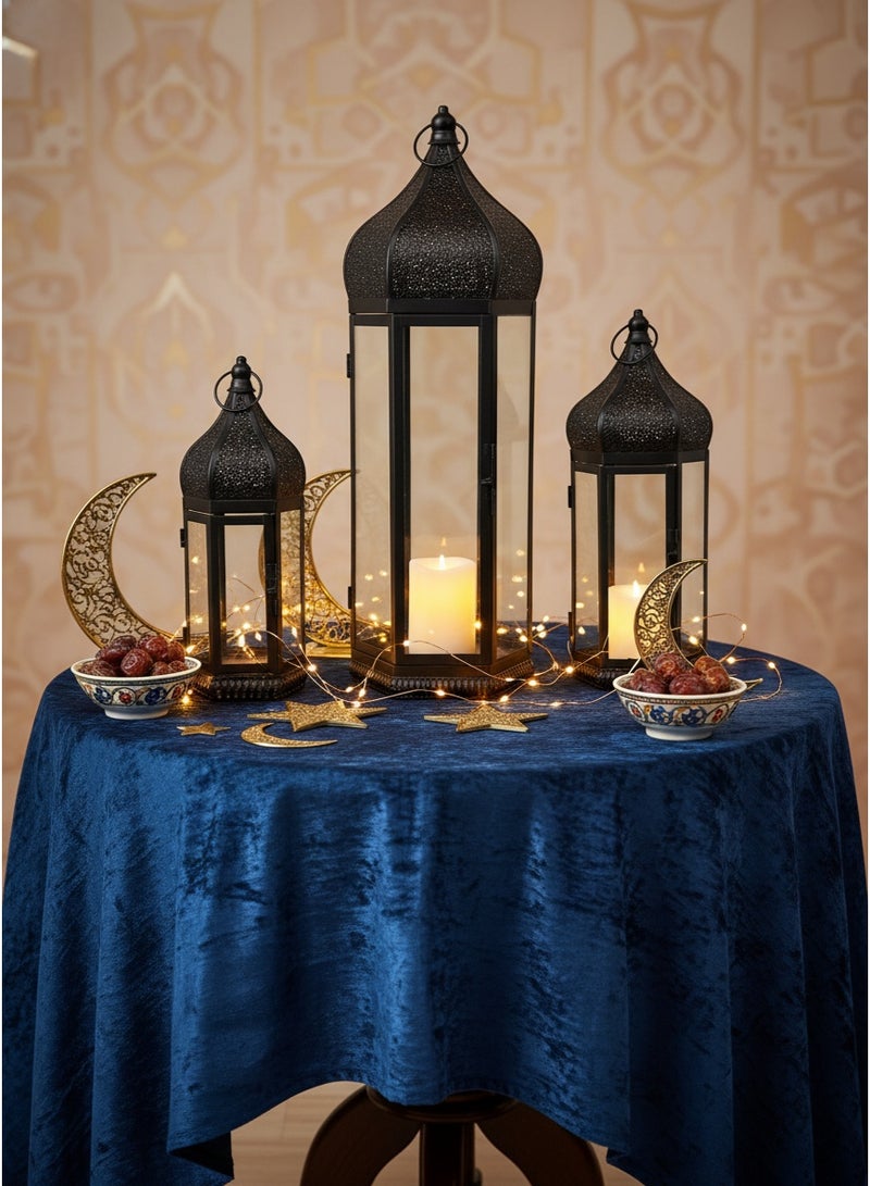 ليفينج مجموعة فوانيس رمضان 3 قطع اسود - Image 2