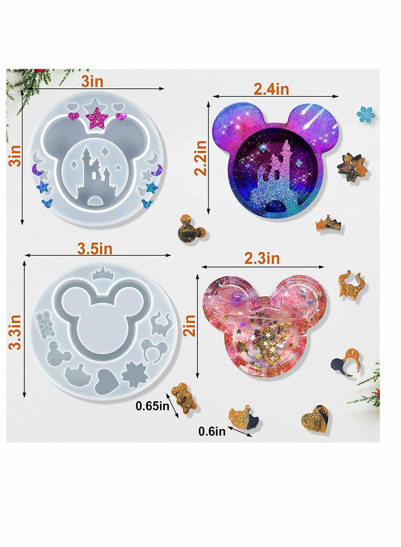 KASTWAVE Resin Molds, Cute Mouse Heads, Epoxy Resin, Silicone Castle Arch Casting Molds Are Used To Make Handmade Crafts(2PCS) - Image 2