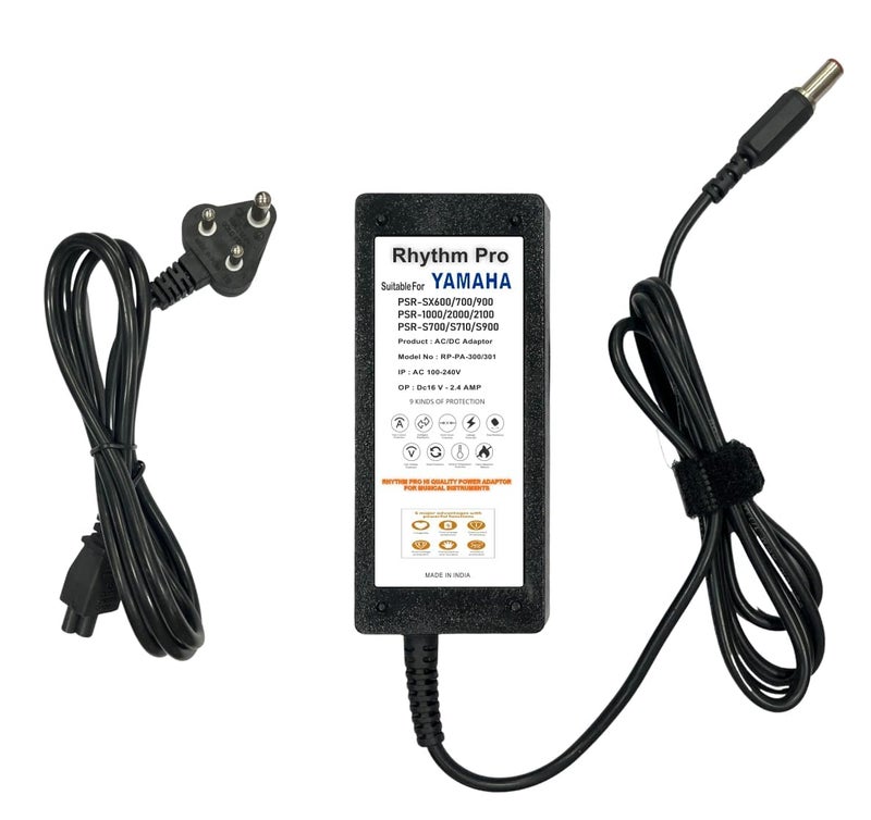 Adapter PA 300 C Compatible for Yamaha Keyboard PSX 900 PSX 700 PSX 600 PSRS 970 PSR S 770 PSR S 670 Keyboard Yamaha PA 300C Adapter DC 16VOLT/2.4 AMP. (PSR-S750)