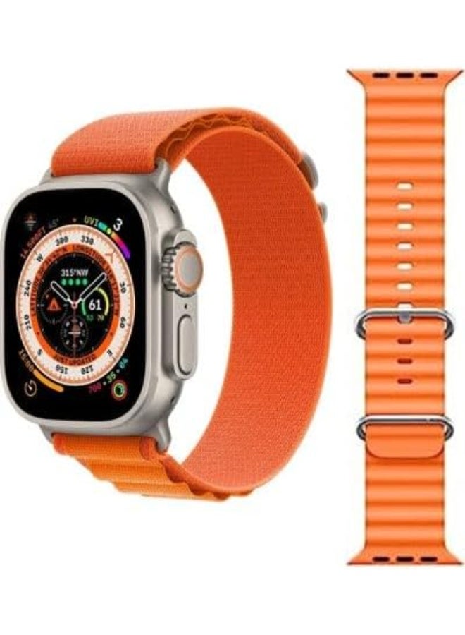 W&O X9 Plus Ultra 2 (Super AMOLED) Screen Smart Watch (49mm/2.2inch) Full Screen | Aluminum Case With 2 straps Silicone & Fabric | Wireless Charge - Image 2