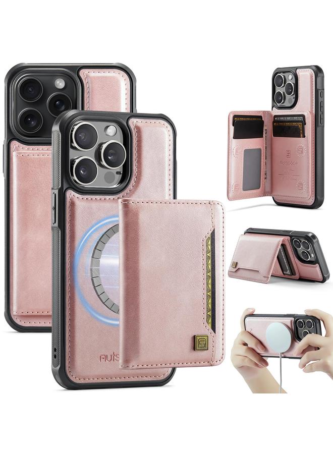 The Bros Case For iPhone 15 Pro Max A13 MagSafe Magnetic RFID Flip Card Bag Phone Case