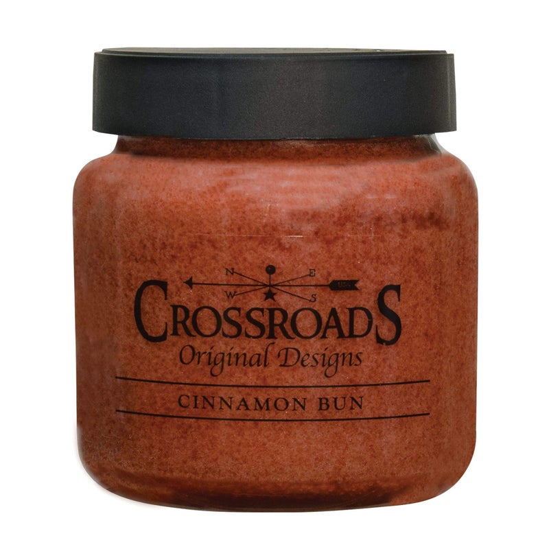 Crossroads Candle 16 Ounce Jar Candle  Cinnamon Bun
