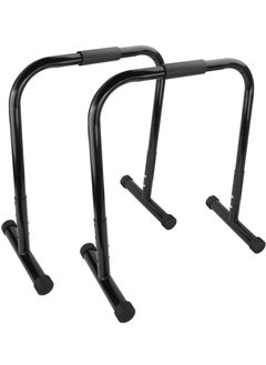 Generic Heavy Duty Multi-Function Dip Stand Home Gym Heavy Duty Parallettes Exercise Bars Black  - Image 1