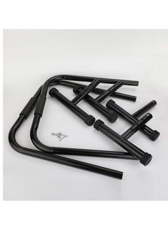 Generic Heavy Duty Multi-Function Dip Stand Home Gym Heavy Duty Parallettes Exercise Bars Black  - Image 5