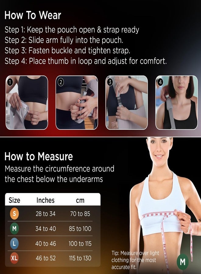 Dr Trust USA Tropical 4201 Arm Sling Pouch for Fracture, Shoulder & Forearm Support Adjustable Orthopedic Arm Immobilizer with Thumb Cradle for Fracture Recovery for Men & Women - Medium - Image 5