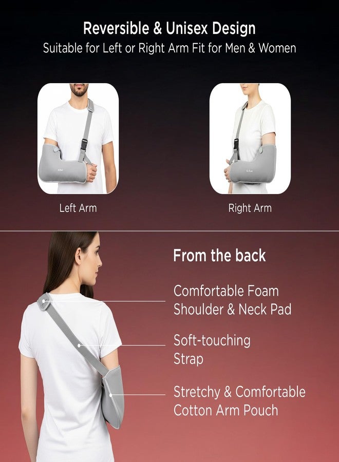 Dr Trust USA Tropical 4201 Arm Sling Pouch for Fracture, Shoulder & Forearm Support Adjustable Orthopedic Arm Immobilizer with Thumb Cradle for Fracture Recovery for Men & Women - Medium - Image 3