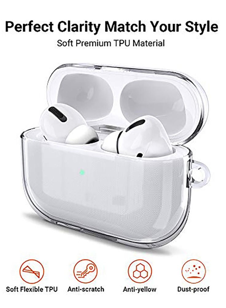 case for AirPods 3 Soft Silicone Shock Proof Protective Case Earphones - Clear 