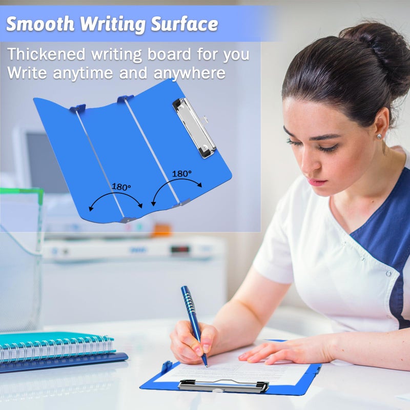 Trustnice Nursing Clipboard Foldable Clipboard Medical: Edition Cheat Sheets Aluminum 3 Layers Foldable Clipboards Nursing Pocket Size Profile Clip Nurse Clipboards Notepad for Nurses Students and Doctors - Image 5