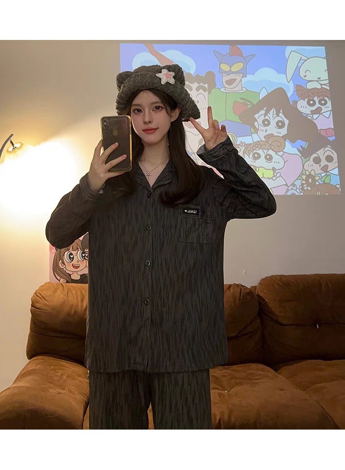 Beauenty Womens Pajamas Set 2 Piece Button Down Pjs Soft Long Sleeve Top and Pants Sleepwear Set Girls  Lounge Sets - Image 3