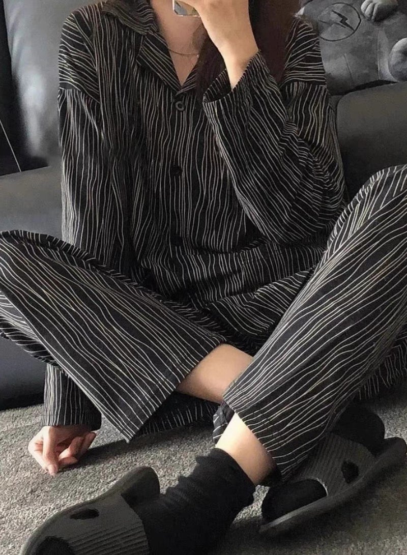 Beauenty Womens Pajamas Set 2 Piece Button Down Pjs Soft Long Sleeve Top and Pants Sleepwear Set Girls  Lounge Sets - Image 5