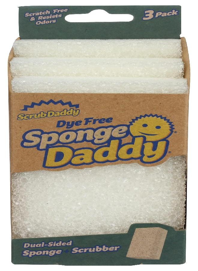 Scrub Daddy SCRUB DADDY Dye Free Sponge Daddy 3 Count, 3 CT  - Image 1