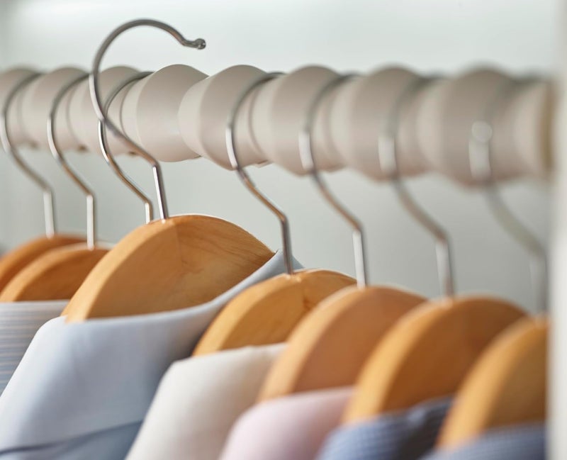 Divik Divik Plastic Clothes Rail Spacers Lightweight Items Such As Shirts Pants Sweaters Skirts and Trousers Organizer Rail Spacers for ClosetWardrobe 1Set of 2Pcs  - Image 3