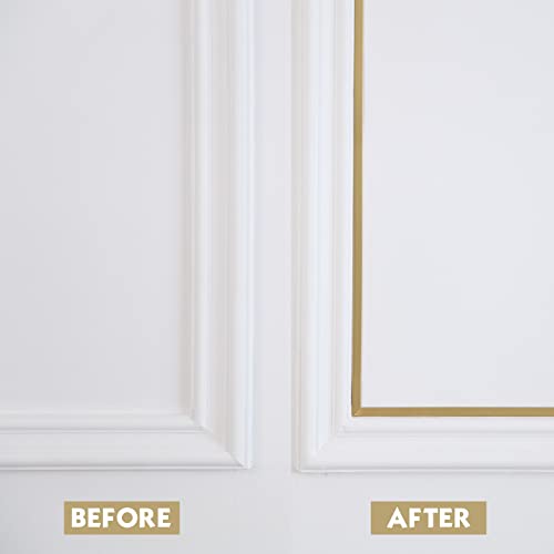 Trimold Gold Molding Trim Peel and Stick, Flexible Mirror Border Design, Wall Ceiling Floor Cabinet Tile Edge Moulding, 5m x 0.66cm - Image 5