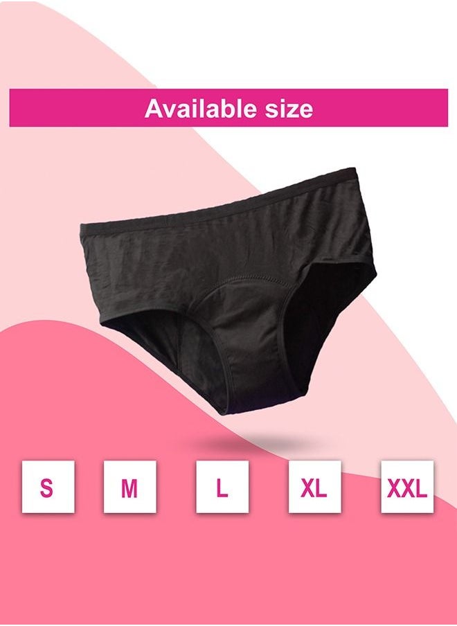 LEMME BE - Lemme Be Period Panties for Women | Reusable Period Underwear 120 ML Capacity | Leak Proof Protection for Periods | 100% Breathable TPU Bamboo Fiber Z Drip Max (Black) (S) - Image 1