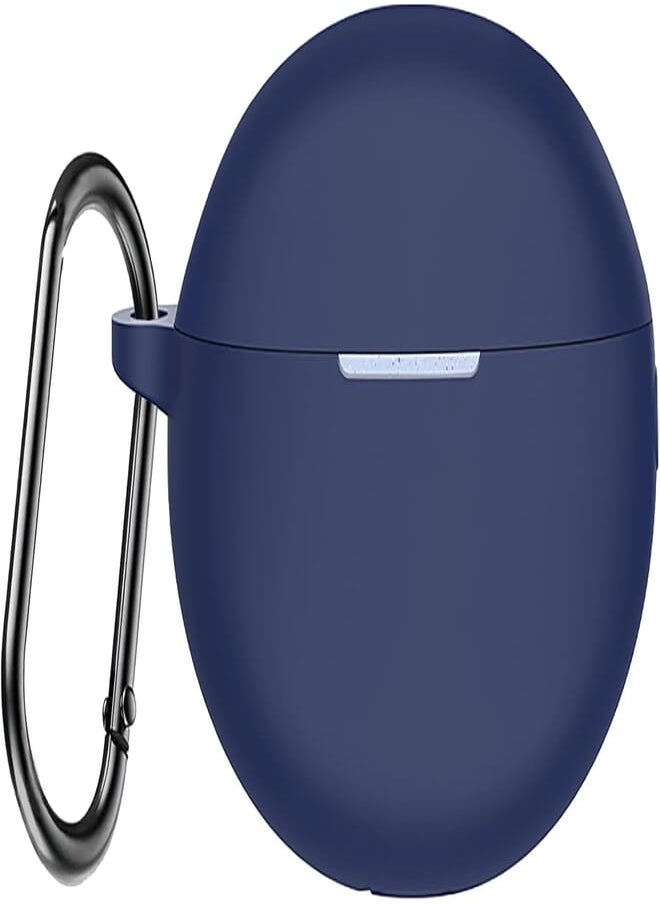 USTIYA USTIYA Case for Huawei Freebuds 5i 2022 and Freebuds 6i 2024 Case Silicone Protective Silicone Cover with Keychain Carabiner Headphone Accessories (Blue) 
