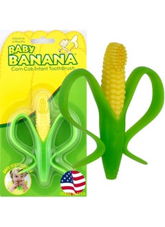 Corn Cob Toothbrush Training Teether Tooth Brush For Infant Baby And Toddler Green/Yellow Cornelius