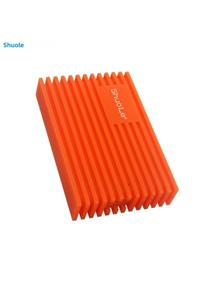 Generic Shuole USB3.0 Silicone Hard Disk Box 2.5-inch High-speed Hard Disk Box SATA Interface External Mobile Hard Disk Box-Color:SL-U25G30M Green  - Image 2