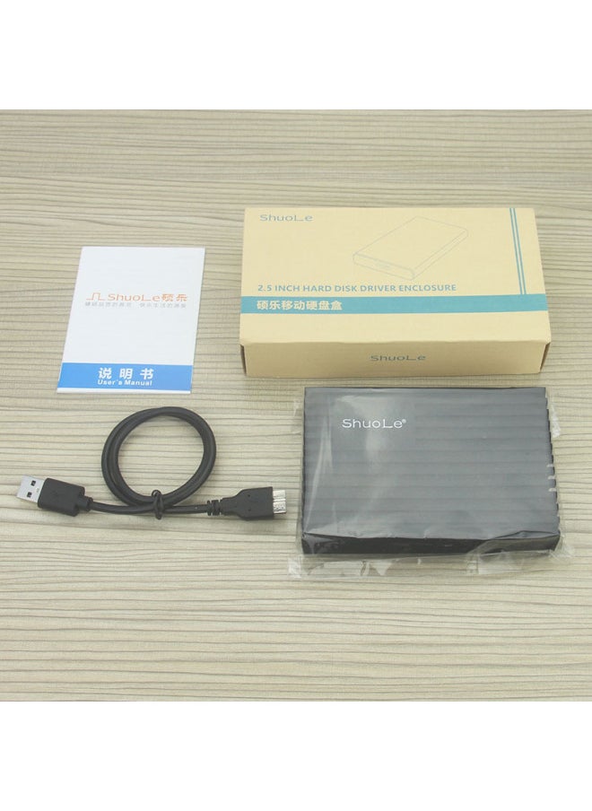 Generic Shuole USB3.0 Silicone Hard Disk Box 2.5-inch High-speed Hard Disk Box SATA Interface External Mobile Hard Disk Box-Color:SL-U25G30M Green  - Image 5