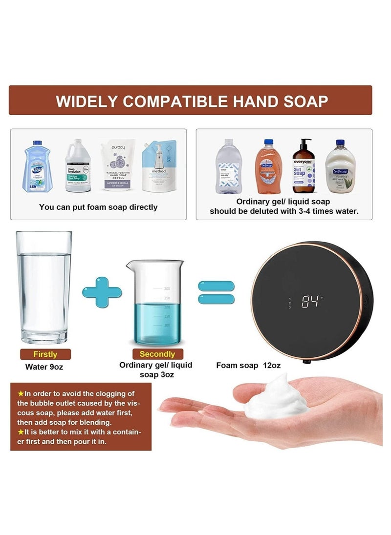 Generic - Automatic Soap Dispenser, Non-contact Foaming Soap Dispenser with Infrared Sensor, Ipx5 Waterproof, Class 3 Foam, Multi-liquid Use, Wall Mounted Automatic Soap Dispenser, Easy Installation - Image 1