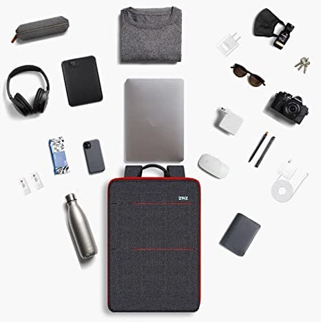 ZINZ Slim & Expandable Laptop Backpack Water Resistant Backpack Travel Backpack Compatible with MacBook Air/Pro/Neo 13-14 inch, XPS 13/14, Surface 13.5" and Most 13-14 Notebooks，B01RD01 - Image 5