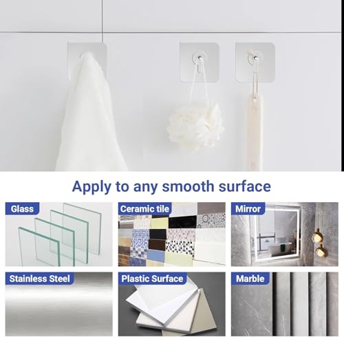 Adhegrip 24 Pack Adhesive All Heavy Duty for Hanging Decor Items Home Decor Items Clock Hanging Hooks Photo Frame Hooks for Without Drilling Nail Hook Key Holder - Image 5