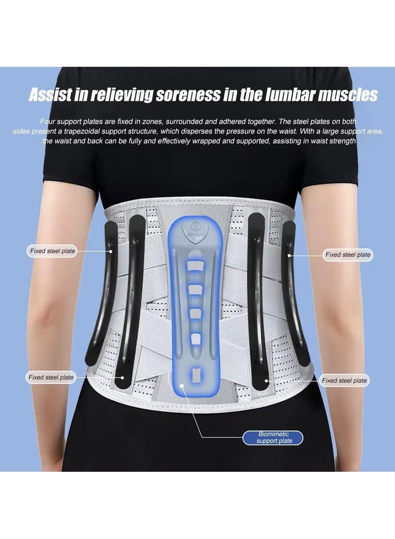 Bukela Lumbar Support Belt Lumbosacral Back Brace,Breathable Back Support Belt, Lower Back Pain Relief Warmer Stretcher for Herniated Disc, Sciatica, Scoliosis(XXL) - Image 3
