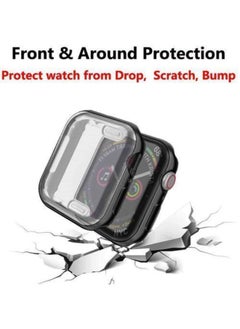 Generic Strong Case Cover With Screen Protector For Apple Watch Series 6 - 44mm - Black  - Image 1